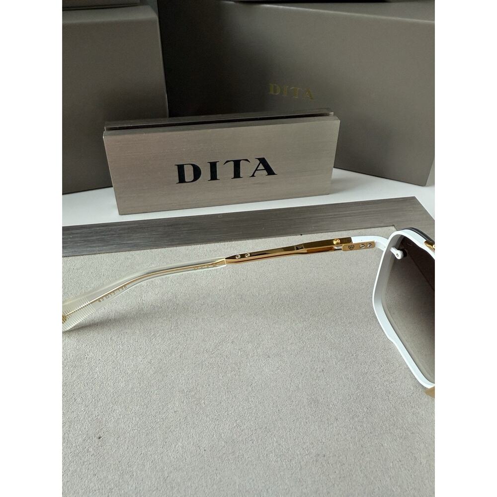 DITA MACH SIX DTS 121 07 Matte White Yellow Gold Gradient Sunglasses AUTHENTIC - Picture 9 of 11